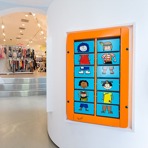 this image shows a kids corner in a H&M clothing store