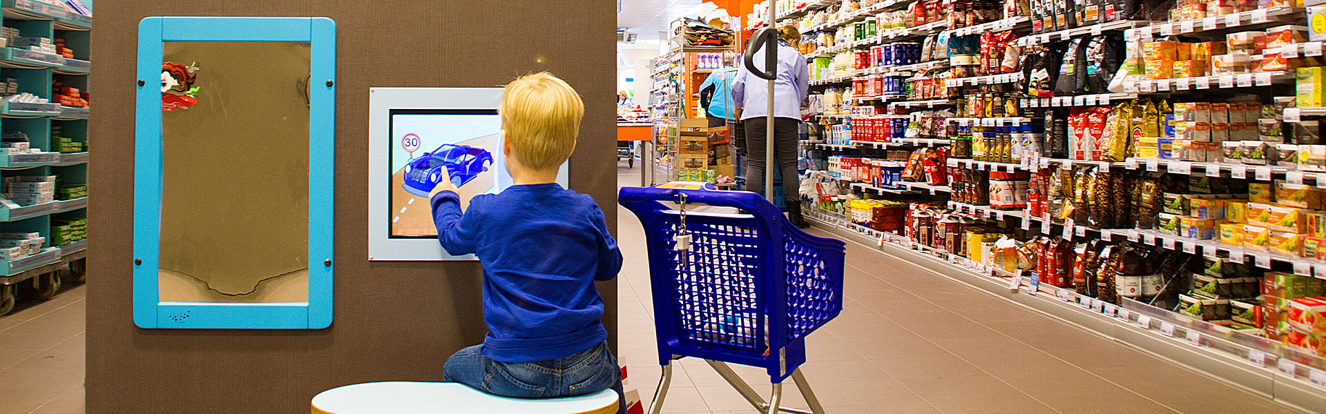 Op deze afbeelding staat een kinderhoek voor retail winkels | IKC