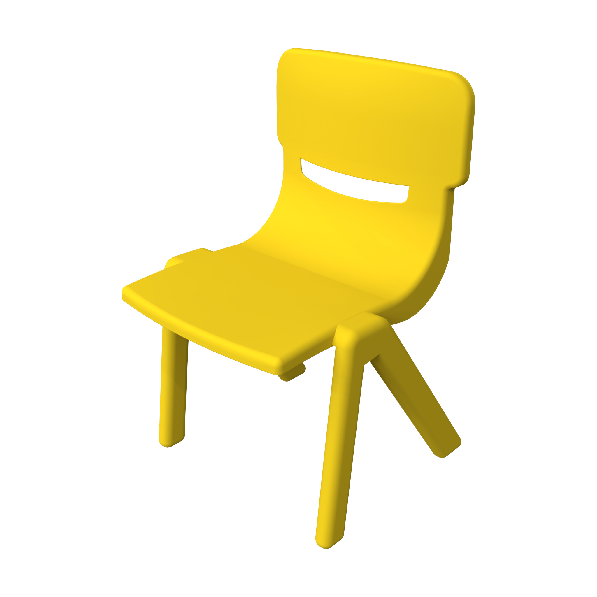 Hassy zeker Marxistisch Kinderstoel Fun chair Geel | IKC kindermeubels