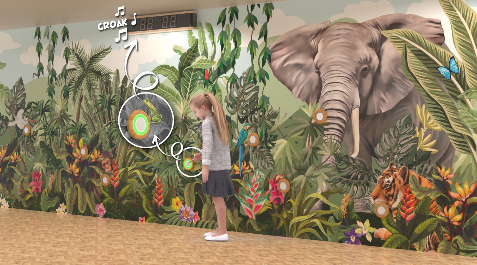 expierence wall voor kinderen met olifant