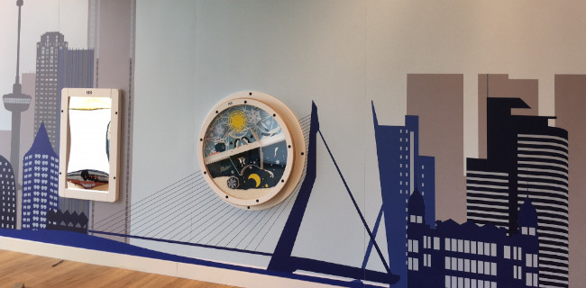 Skyline van Rotterdam op forex wandbekleding voor een kinderspeelhoek Skyline van Rotterdam op forex wandbekleding voor een kinderspeelhoek