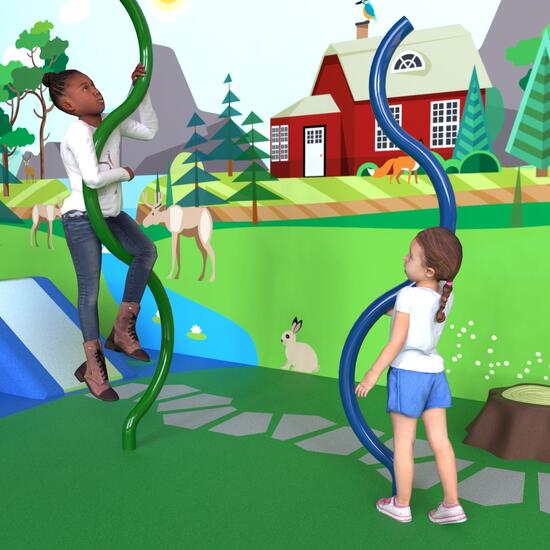 this image shows the climbing element Wobble for the play floor
