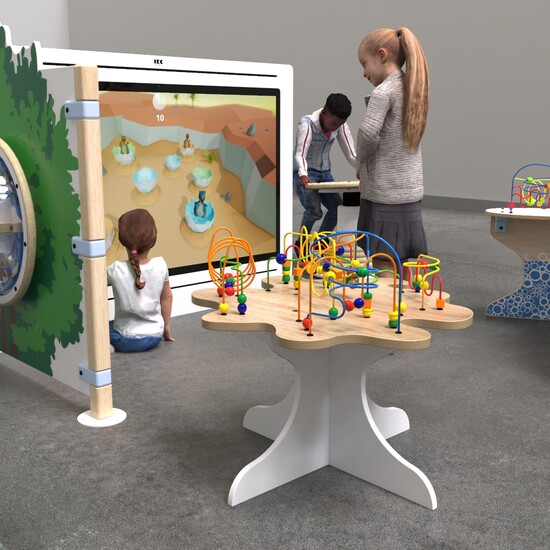 overzicht van een interactieve kinderhoek inrichting