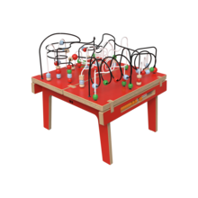 Rode houten kralentafel voor kinderen | IKC Kindermeubels Rode houten kralentafel voor kinderen | IKC Kindermeubels